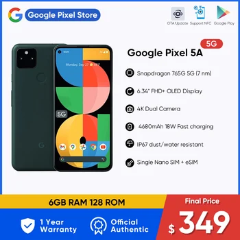 Google Pixel 5A 5G Nutitelefon 6GB 128GB 6.34