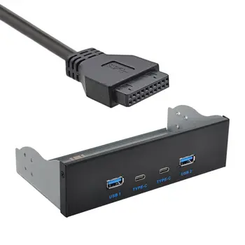 CY CY CY USB-C & USB 3.0 HUB, 4 Porti esipaneelil, et Emaplaadi 20Pin Connector Cable for 5.25