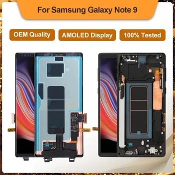 AMOLED ekraaniga SAMSUNG Galaxy Märkus 9 N960 SM-N9600 OLED-Ekraan LCD Puutetundlik Ekraan Digitizer Assamblee Asendamine