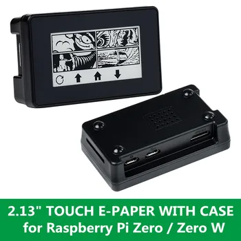 2.13 tolline SPI Touch Ekraani (E-Paber E-Ink Ekraan Moodul MÜTS Starter kit for Vaarika Pi Null 2 W WH 250×122 koos ABS Juhul
