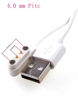 1 tk laadimiskaabel magnet Pogo Pin Pistiku 2 Pin-4.0 mm Sammuga Adapter USB A Pistik Isane 60 cm, Pikkus Magnet eest