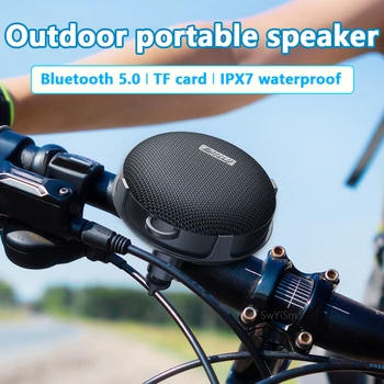 Kaasaskantav Jalgrattaga Jalgratta Bluetooth Kõlar Väljas IPX7 Veekindel Juhtmevaba Veerus Boombox Subwoofer Muusika Keskus Käed-vaba/TF