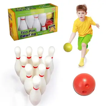Lapsed Bowling Komplekt Sisaldab 10 Sõrmed Ja 2 Palli Täiuslik Bowling Komplekt Ladustamise Kasti Kingitused Lastele, Sise-Koolitus Poisid Tüdrukud
