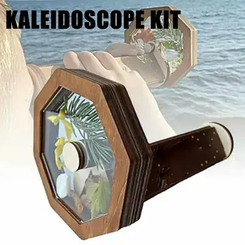 Diy Kaleidoscope Käsitöö Kit Laste Klassikaline Mänguasi Teise Lapse Mänguasjad Meele Puidust Tunnetus Top Mänguasi Kaleidoscope Kid Biologica