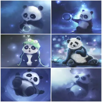 MomoArt Diamond Tikandid Panda Müüki Diamond Mosaiik Loomade Ristpistes Kunsti Maali Cartoon Täis Puurida Square Käsitöö Kingitus