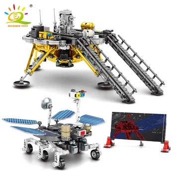 HUIQIBAO 1098pcs Mars Exploration Rover Mudel ehitusplokid kosmosejaama Detektor Loomine Tellised, Haridus Mänguasjad, Laste
