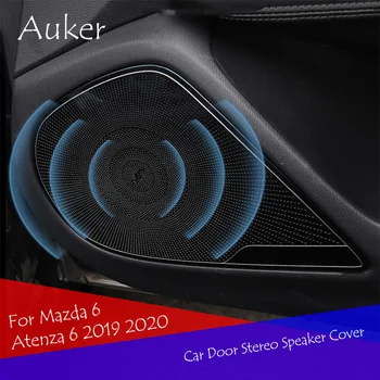 Roostevabast Terasest Interjööri Ukse Stereo Kõlar, Audio Ringi Kate Heli Raami Kaunistamiseks Sisekujundus Jaoks Mazda 6 Atenza 2019 2020 2021 2022