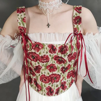 Korea Stiili Moe Mooni Tikandid Suvel Vintage Lace Up Camisole Naiste Vibu Sidemega Õõnes Tank Top