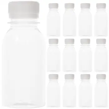 15tk 100ml läbipaistvast Plastikust Piima Pudelit Mahla Pudelid Mütsid Korduvkasutatavad Tühi Smuuti Pudel Mahla Vee Pudel Botella De Agua