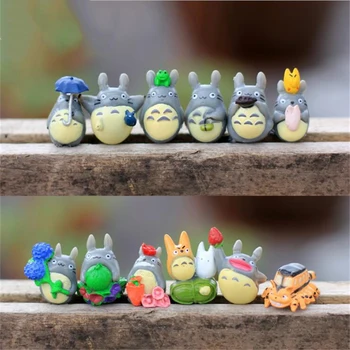 12tk Studio Ghibli Joonis Hayao Miyazaki Totoro mänguasjad Garden Teenetemärgi Miniatuuri Terrarium Kujukeste Anime Tegevus Arvandmed Mänguasjad