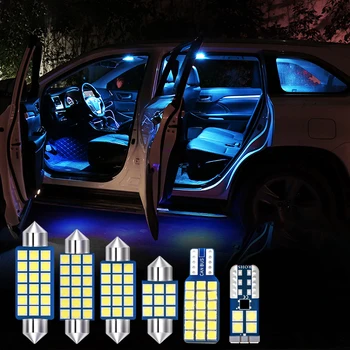 6tk Valge vigadeta Pirn LED Car Light Interjöör Komplekt Jeep Grand Cherokee WK2 2018 2019 Dome Lugemise Valgustus Pagasiruumi Lamp