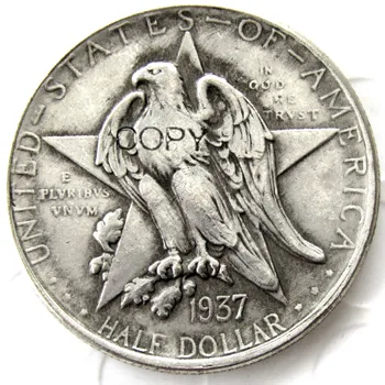 USA 1937 Texas Poole Dollari Pinnatud Hõbe Mündi Koopia
