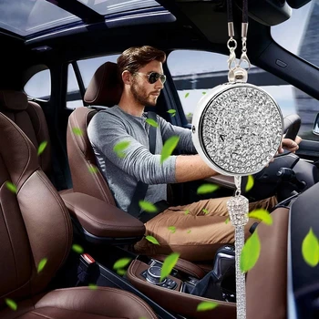 Auto logo õhuvärskendaja difuusor parfüümi aroom rearview mirror ripats simulatsiooni diamond parfüümi auto (parfüümid mitte levitada