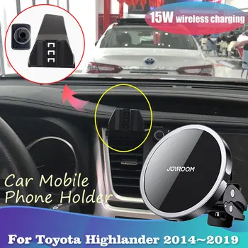 Auto Telefoni Omanik Toyota Highlander XU50 LE XLE SE Kluger 2014~2019 Clip Magnet Toetus Traadita Kiire Laadimine Tarvikud