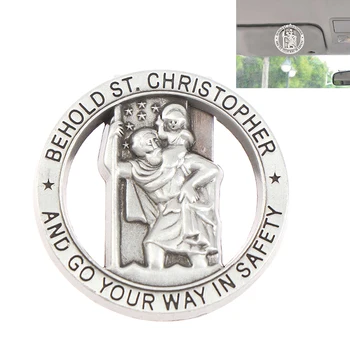 St Christopher Medal Auto Saint Christopher Visiir Klipp Auto Päikesesirm Tarvikud