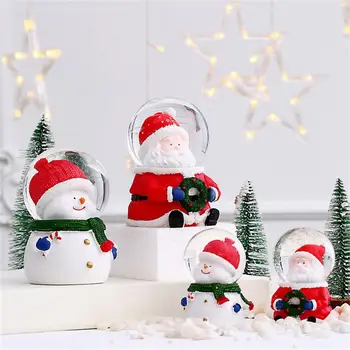 LED Jõulud Lumi Maakera Peen Töö Armas Klaas Vaik Santa Claus Lumememm Snow Globe Desktop Home Decor