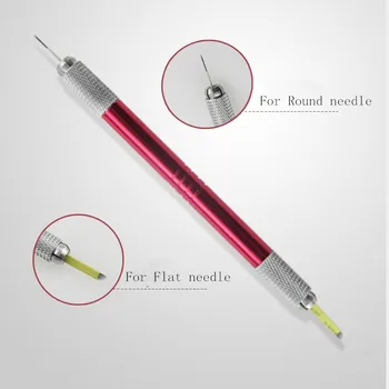 Käsitsi Dual-head Alalise Kulmu Tätoveering Pen Kulmu Meik Tätoveerimine Masin Microblading Pen Ring nõelad