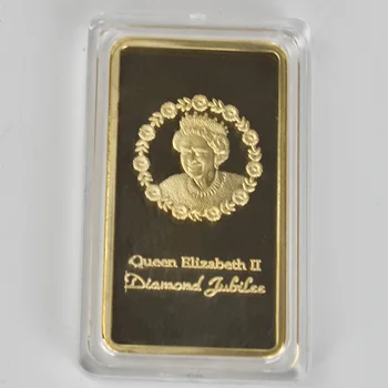 Kuldmünt kogumise Kuninganna Elizabeth II Kroomitud Metallist Mälestus Kogumise Kõrgemate kinkekarbis mälestusmünte