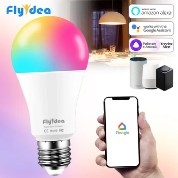15W Smart Pirn E27 B22 RGB LED WiFi Holiday Magic Lamp Juhitava Valguse AC 220V 110V Yandex Alice Alexa Google ' i Kodu hääljuhtimine