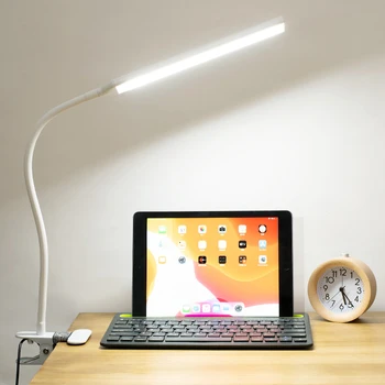 LED 360° koaksiaal laualamp Silmade Kaitse Laetav Tabel Lamp Klipp Tuli Voodi Lugemisel Töö Ja Arvutid