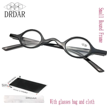 DRDAR Uus 2021 Väike Lugemine Prillid Must Naiste Mini raami Ringi Retro Stiilis Meeste Lugemise peegel Mood Optika +125 +3.25