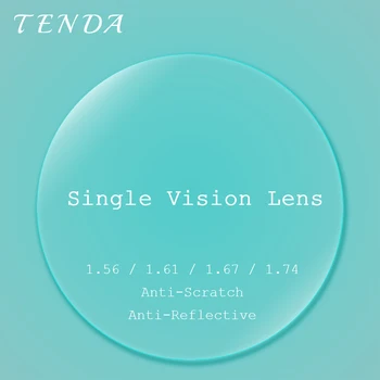 TendaGlasses 1.61 1.56 1.74 1.67 Ühtse Visiooni Super Õhuke Läätsed, Anti-Reflective Retsepti Objektiivi Optilised Prillid