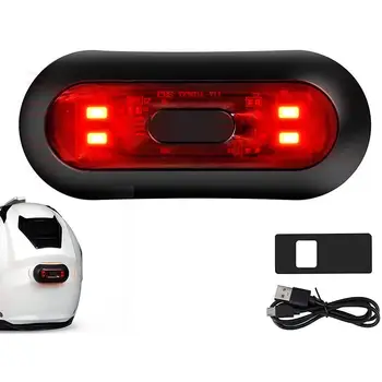 Mootorratta Kiiver Taillight USB-Laetav 3 Režiimi Jalgratta Kiiver Taillamp Ohutuse Signaali Hoiatus Lamp IPX6 LED Lambi Tagumine