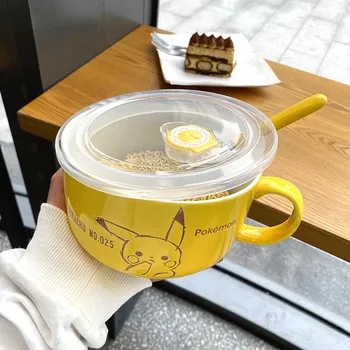 Pokmon Pikachu Anime Välisseadmete Keraamiline Supp Kaussi Cartoon Suure Mahutavusega Vahetu Nuudel Kausi Riisi-Pott Kodus Lauanõud Kingitus