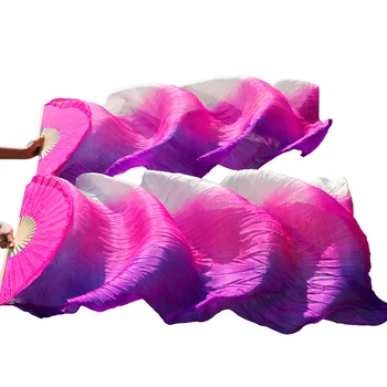 Kõhutants Fan Kõhutants Loor Käsitsi Valmistatud Värvitud Siid Tantsu Fänn 1 Paar 100% Reaalne Silk/Juveeltoodete Silk Kõrge Kvaliteedi Silk Fännid Loorid