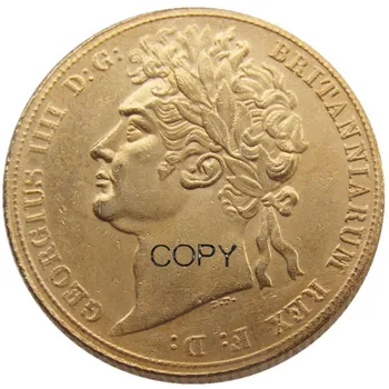 1823 EF Suurbritannia George IV II. Kuld Täielikult Suveräänne kullatud Koopia Mündi