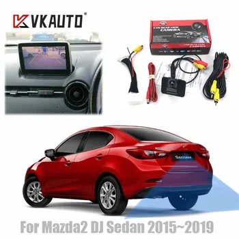 VKAUTO Fish Eye tahavaate Kaamera Mazda 2 Demio DJ Sedaan 2015~2018 Tööd Tehases Ühik Backup Reverse Parkimine Kaamera Kit