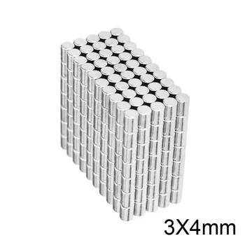 50~5000pcs 3x4 N35 Super Tugev Silindri Haruldaste Muldmetallide Magnet 3mm*4mm Ring Neodüümi Magnetid 3x4mm Mini Väike Magnet ketas 3*4 mm
