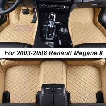 Auto põrandamatid (2003-2008 Renault Megane II DropShipping Center Sisustus Tarvikud 100% Fit Nahast Vaipade ja Vaipkatete Suu Padjad