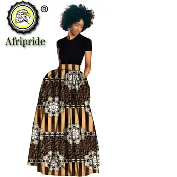 Aafrika Maxi Seelikud Naistele-line Print Seelik Vabaaja Ankara Riie Dashiki Riided Vaha Batik Puuvill AFRIPRIDE S1927005