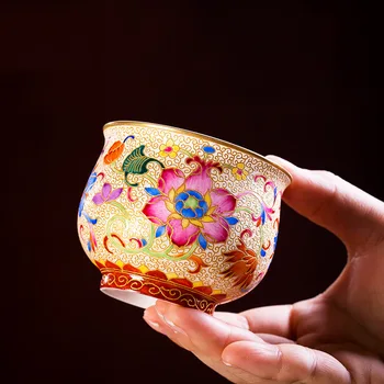 Jingdezhen Cloisonne Emailiga Keraamilist Tassi Tee Tassi Ruyi Tassi Tee Cup Meister Cup Käsitöö Väike Tee Tassi Ühe Tassi