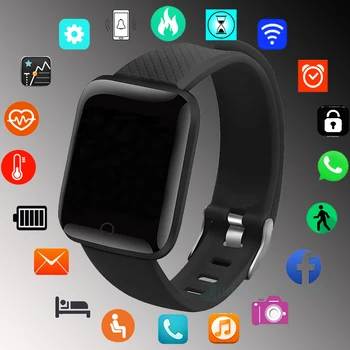 Silikoon Sport Smart Watch Mehed Naised Lapsed Fitness Kellad Käevõru Electronics Smart Kella Android, iOS Veekindel Smartwatch