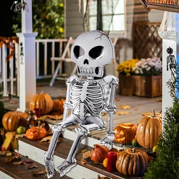 86x158cm Skelett Õhupalli Halloween Decor Rekvisiidid Õudus Kolju Täispuhutav Foolium Õhupallid Halloween Pool Kaunistused Tarvikud