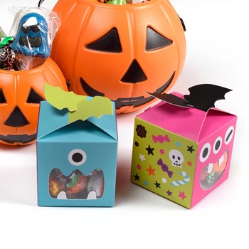 10tk Halloween Koletis Candy Box Küpsised Creative Kasuks kinkekarbis Vikerkaar Paberist Pakendid Kotid Lihavõtted Halloween Pool Tarvikud