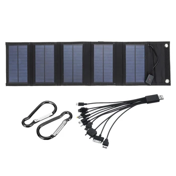 15W 5V USB Solar Panel Pack Kokkupandav Power Aku Rakkude Akulaadija Kõrge Efektiivsusega Monokristallilised päikesepaneel Väljas
