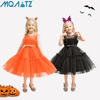 MQATZ Beebi Tüdruku Riided Lastele Cosplay Kostüüm Kostüüm Karnevali Kõrvits Nõid Vampiir Oranž Müts Pool Must Halloween Kleit