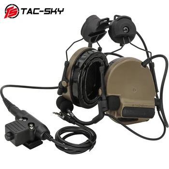 TAC-SKY COMTAC Müra Vähendamise Pikap Taktikaline Peakomplekt COMTAC III kuulmiskaitsevahendite Airsoft Shooting Headphon KAAR-Raudtee-Helm