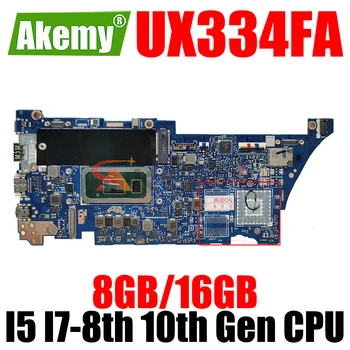 UX334FA originaal Emaplaadi I5 I7 8. ja 10. CPU 8GB 16GB RAM ASUS ZenBook 13 UX434FAC UX334F UX334FL Sülearvuti Emaplaadi