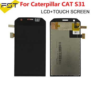 Algne LCD Ekraan Kass S31 LCD Ekraan Assamblee Puutetundlik Digitizer Telefon Asendamine Testitud Caterpillar CAT S31 Ekraan