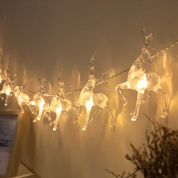 Xmas Hirv LED Haldjas Tuled USB/Aku Jõul Jõulud Vanik LED Light String 1,5 m 3m Põder Põhjapõder Uue Aasta Puhkus Decor