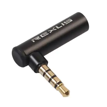 REXUS 90 Kraadi Paremale Kaldu 3,5 mm Meeste ja Naiste Audio Converter-Adapter Connector L Tüüp Stereo Kõrvaklapid Mikrofoni Pistik