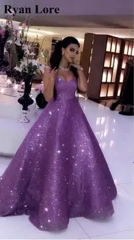 Lavendel Kullake Kaela Litrid õhtukleidid 2020 Naiste Poole Night Prom Dress-Line jurken Elegantne Vestidos Rüü De Iltamat