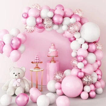 Macaron Õhupallid Vanik Arch Rose Gold Konfetit Ballon Pulmi, Sünnipäeva Baloon Sünnipäeva Decor Lapsed Baby Shower