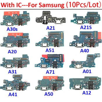 10tk, Samsung A11 A21s A01 A31 A41 A51 A71A105FN A12 A70 A50 A40 A30s A20 USB-Laadimine Port, Doki Ühenduspesa Laadimiseks Juhatus