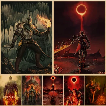 Klassikaline Mäng Plakat Dark Souls 3 Dekoratiivset Maali Lõuendile, Seina Art Lõuend Maali Dekoratiivsed Plakatid Ja Pildid