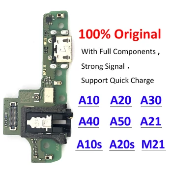 10tk 100% Originaal USB Laadija Laadimise Juhatuse Dock Port-Ühenduspesa Flex Kaabel Samsung A10 A10S A20 A20S A21 A30 A40 A50 M21
